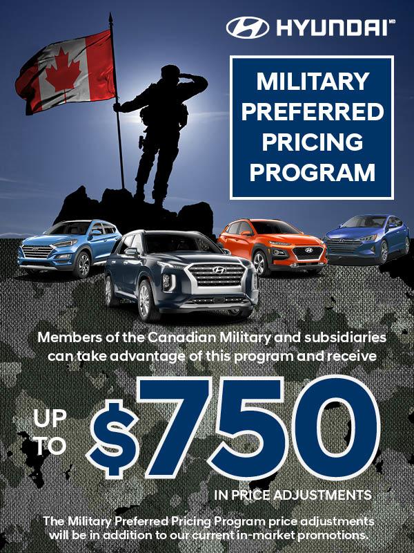 Hyundai Military Preferred Pricing Program